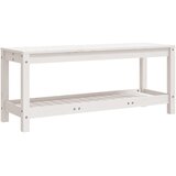  Vrtna klupa bijela 108 x 35 x 45 cm od masivne borovine | shoptok.hr