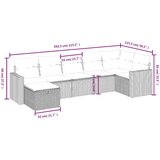  7-dijelni set vrtnih sofa s jastucima bež od poliratana | shoptok.hr
