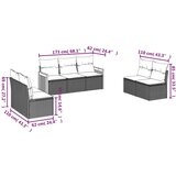  7-dijelni set vrtnih sofa od poliratana s jastucima bež | shoptok.hr