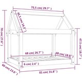  Krevet za pse smeđa boja meda 81x60x70 cm od masivne borovine | shoptok.hr
