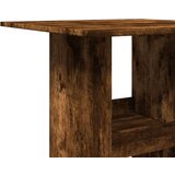 vidaXL Barska miza s policami dimljeni hrast 60x60x102 cm inž. les Cene