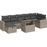  8-dijelni set vrtnih sofa od poliratana s jastucima svjetlosivi | shoptok.hr