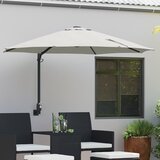 vidaXL Prostoročni senčnik Pesek Poliester, Aluminij Velik Zložljiv | Shoptok.si