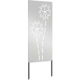 vidaXL Dekorativni panel za vrt Srebrna 50 x 140 cm Cinkano jeklo | Shoptok.si