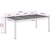  Stol za večeru u vrtu Bijela 196 x 100,5 x 75 cm | shoptok.hr