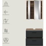 MID.YOU KOPALNICA črna, temni hrast | Shoptok.si