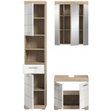 MID.YOU Kopalnica Lambada, Barva Hrasta, Bela, 3-Delna | Shoptok.si