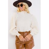 Fenzy Pulover S Teksturo, Bel | Shoptok.si