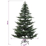  Umjetno božićno drvce s kuglicom 120 cm 150 LED lampica - Zelena 120 cm s LED-ima i srebrnim lopticama | shoptok.hr