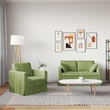  Set sofe 2 pcs Svijetlo zelena 138 x 78 x 80 cm Baršun | shoptok.hr