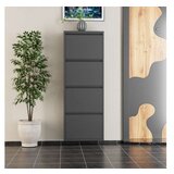 Hanah home Ormar za cipele 4 Piece Metal Anthracite | ePonuda.com