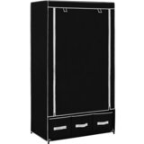 vidaXL Garderobna omara črna 87x49x159 cm iz blaga Cene