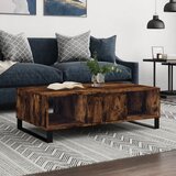 vidaXL Klubska mizica dimljeni hrast 104x60x35 cm inženirski les Cene
