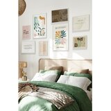 Wallxpert set od 8 uramljenih slika Çgs-029, zemljani tonovi – matisse kolaž, apstraktne šare i inspirativni citati, beli ram | Eponuda.com