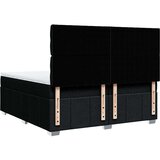 vidaXL Box spring postelja z vzmetnico črn 200x200 cm blago | Shoptok.si