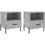 Maison Chic Dvo delni komplet Nočne omarice - Nočne mize betonsko siva 40x35x47,5 cm inženirski les, (21688072) Cene