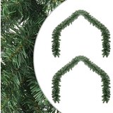  Božićni vijenci 2 pcs Zelena 20 m PVC | shoptok.hr