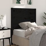  Uzglavlje crno 96 x 4 x 100 cm od masivne borovine | shoptok.hr