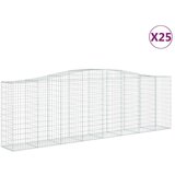  Lučne gabionske košare 25kom 400x50x120/140cm pocinčano željezo | shoptok.hr
