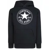 Converse Otroški pulover črna barva, s kapuco