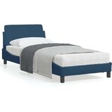  Okvir za krevet s uzglavljem plavi 90x200 cm od tkanine | shoptok.hr