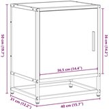 vidaXL Noćni ormarić crni 40x31x50 cm Konstruirano drvo i metal | shoptok.hr