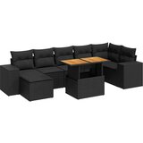vidaXL 8-dijelni set vrtnih sofa od poliratana s jastucima crni | shoptok.hr