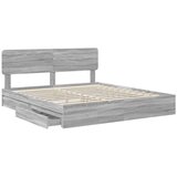  krevet s od storage siva sonoma 180 x 200 cm konstruirano drvo | shoptok.hr