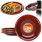 KADAX Jedilni krožnik 24 cm Komplet 4 krožnikov iz keramične keramike, (5000355344) | Shoptok.si