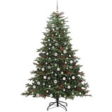 vidaXL Umestno božično drevo Zelena 210 cm PVC, kovina in plastika | Shoptok.si