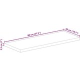 Stolna Mizna plošča 80x50x2,5 cm pravokotna akacijev les, (21412490) | Shoptok.si