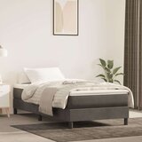 vidaXL Otroška vzmetnica z žepkasto vzmetjo temno siva 80x160 cm žamet | Shoptok.si