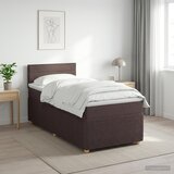  Boxspring krevet s madracem Tamno smeđa 90 x 190 cm Tkanina 190 x 90 x 100.5 cm | Shoptok.si