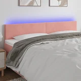 Led uzglavlje ružičasto 160x5x78/88 cm baršunasto