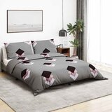  Set posteljine za poplun sivi 155x220 cm pamučni | shoptok.hr