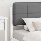 vidaXL Posteljni okvir z oblazinjenim vzglavjem Svetlo siva, (5000101645) | Shoptok.si