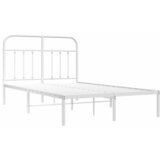  Metalni okvir za krevet s uzglavljem bijeli 120 x 190 cm | Eponuda.ba