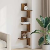  Kutna zidna polica boja drva 32x32x127,5 cm konstruirano drvo | Eponuda.ba