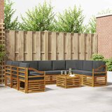 Set vanjskih sofa 10 kom. Prirodna i antracit | shoptok.hr