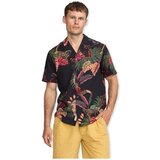 Rvlt Revolution Srajce z dolgimi rokavi Short Sleeved Cuban Shirt 3167 - Black Črna Cene