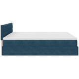  Ottoman krevet s madracem tamnoplavi 200x200 cm baršun | Shoptok.si