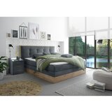 Livetastic POSTELJA BOXSPRING 180 cm x 200 cm , les, tekstil, leseni material antracit | Shoptok.si