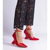 Gemre Red patent wedge pumps Florianda | Shoptok.si