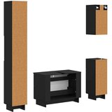  Set kupaonskih ormara od 4 dijela EDE Crna Konstruirano drvo | shoptok.hr