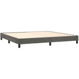  Box spring postelja z vzmetnico temno siva 200x200 cm žamet, (20725181) | Shoptok.si