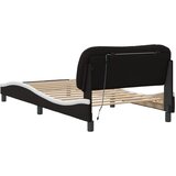  Okvir kreveta s LED-om bez madraca Hvar crno-bijeli 100 x 200 cm | shoptok.hr