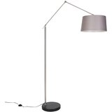 QAZQA Moderna talna svetilka jekleno platneno senčnik temno siv 45 cm - Editor | Shoptok.si