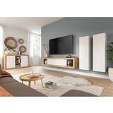 MID.YOU Dnevni Regal Tango, Barva Hrasta, Bela, 3-Delni | Shoptok.si