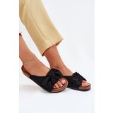 Boto Women's Cork Sole Sandals With Bow Black Seressa | ePonuda.com