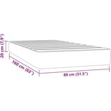 Dječji madrac s oprugama boja cappuccina 80x160 cm umjetna koža | shoptok.hr